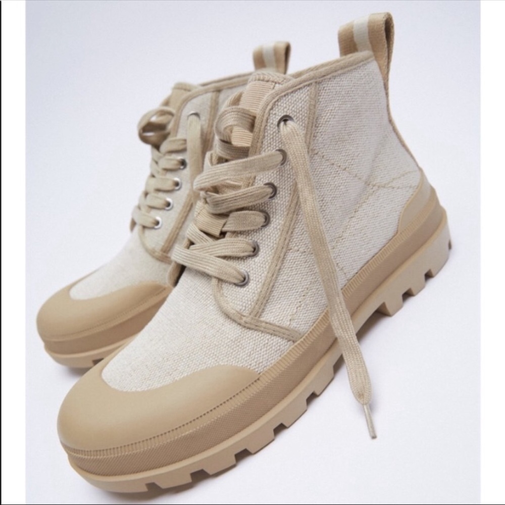 Zara nude beige ankle boots